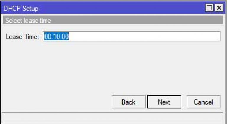 Dhcp setting. Dhcp setting